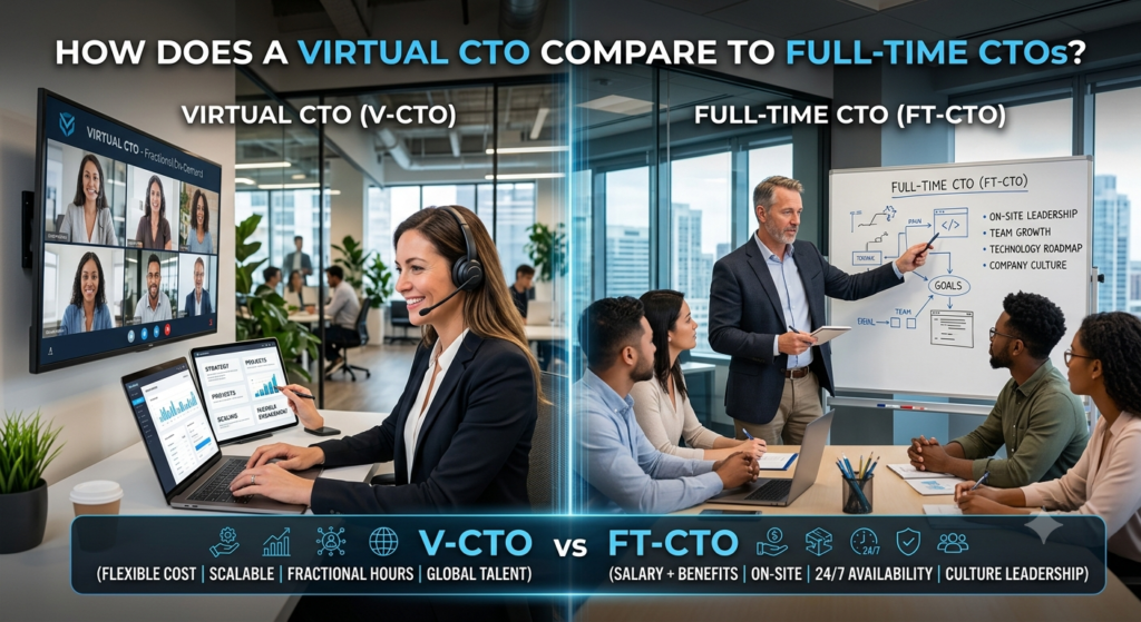How Does a Virtual CTO Compare to Full-Time CTOs
